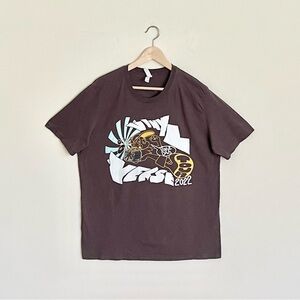 Wiz Khalifa & Logic 2022 Vinyl Verse Tour Graphic Brown Concert T Shirt Adult XL